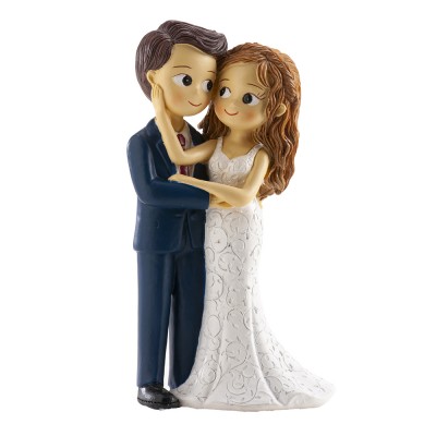 FIGURINE RÉSINE COUPLE MARIAGE TENDRESSE 16CM