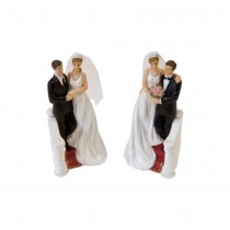 FIGURINE RÉSINE COUPLE SORTIE TAPIS ROUGE 13.2CM