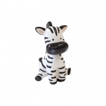 FIGURINE RÉSINE ZÈBRE ASSIS 10X7.8X6CM