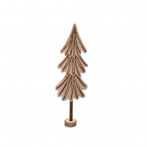 FIGURINE SAPIN FEUTRE RONDIN BOIS 13X6X38CM MARRON