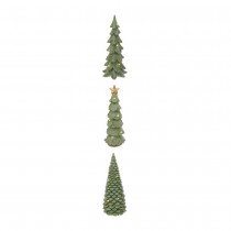 FIGURINE SAPIN NOËL LED POLYSTONE 29CM VERT