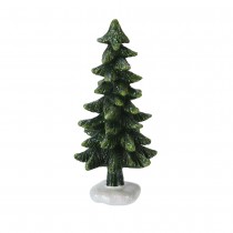 FIGURINE SAPIN NOËL RÉSINE 7X19CM VERT PAILLETÉ