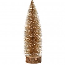 FIGURINE SAPIN NOËL RONDIN 35CM CUIVRE PAILLETÉ