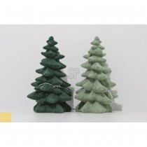 FIGURINE SAPIN RÉSINE 8.5X7.5X14.5MM VERT