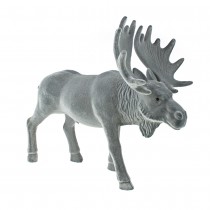 FIGURINE WAPITI PLASTIQUE GRIS 45X23X38CM