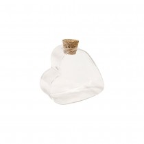 FIOLE C?\'UR VERRE OUVERTURE 14MM LIÈGE 6X7X3CM