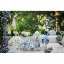 FLEUR HORTENSIA ARTIFICIEL 20X11CM BLEU