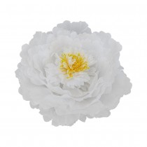 FLEUR PIVOINE ARTIFICIELLE TULLE 28X10CM BLANC