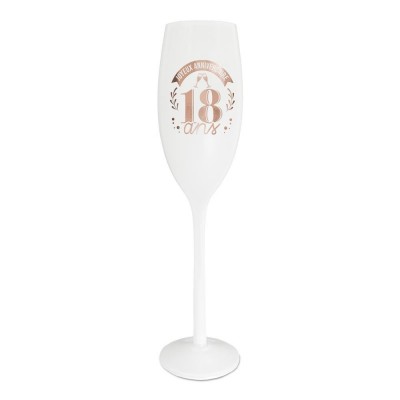 FLÛTE À CHAMPAGNE VERRE 18ANS 24.8CM BLANC