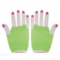 GANTS COURTS RÉSILLE 11CM ADULTE FLUO VERT