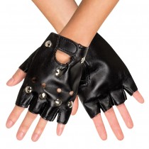 GANTS NOIRS DE BIKER ADULTE