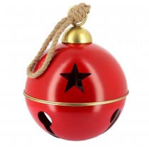 GRELOT MÉTAL CORDELETTE 30CM ROUGE