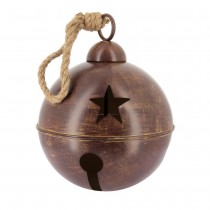 GRELOT MÉTAL CORDELETTE 30CM ROUILLE