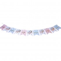 GUIRLANDE 11 FANIONS GENDER REVEAL PARTY 13X18CM