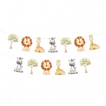 GUIRLANDE 13 MOTIFS ANIMAUX DE LA SAVANE 3.5M