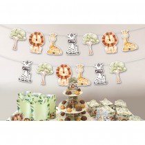 GUIRLANDE 13 MOTIFS ANIMAUX DE LA SAVANE 3.5M