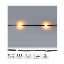 GUIRLANDE 80 LED EXTRA CHAUD FIL VERT