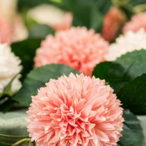 GUIRLANDE 9 FLEURS DAHLIA ARTIFICIEL 220CM ROSE