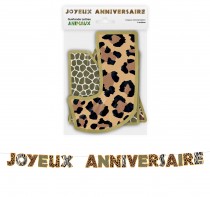 GUIRLANDE ANNIVERSAIRE PEAU ANIMAUX 4M NATURE