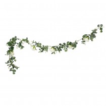 GUIRLANDE ARTIFICIELLE EUCALYPTUS ROSES 1.8M BLANC