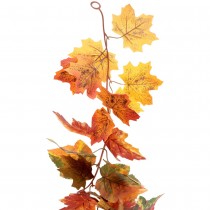 GUIRLANDE ARTIFICIELLE FEUILLE ÉRABLE 155CM OCRE
