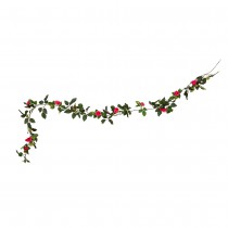 GUIRLANDE ARTIFICIELLE TIGE ROSIER 1.85M FUCHSIA