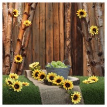 GUIRLANDE ARTIFICIELLE TOURNESOLS 220CM JAUNE