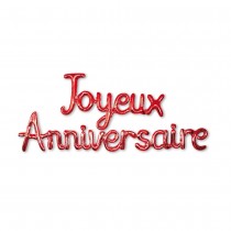 GUIRLANDE BALLONS LETTRES ANNIVERSAIRE 4.5M ROUGE