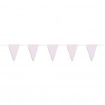GUIRLANDE FANION FESTONNÉE ROSE PASTEL OR