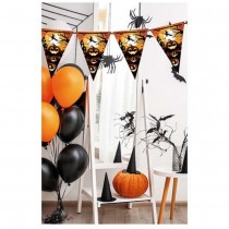 GUIRLANDE FANION PAPIER MANOIR HANTÉ 3M ORANGE