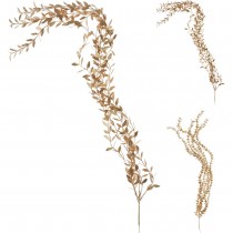 GUIRLANDE FEUILLAGE ARTIFICIEL 88CM OR