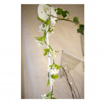 GUIRLANDE FLEURS ARTIFICIELLES JASMIN 2.4M BLANC