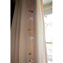 GUIRLANDE FLEURS DE COTON EUCALYPTUS 1M50