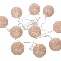 GUIRLANDE LED 10 BOULES BRILLANTES 6CM