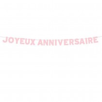 GUIRLANDE LETTRES ANNIVERSAIRE 4M ROSE