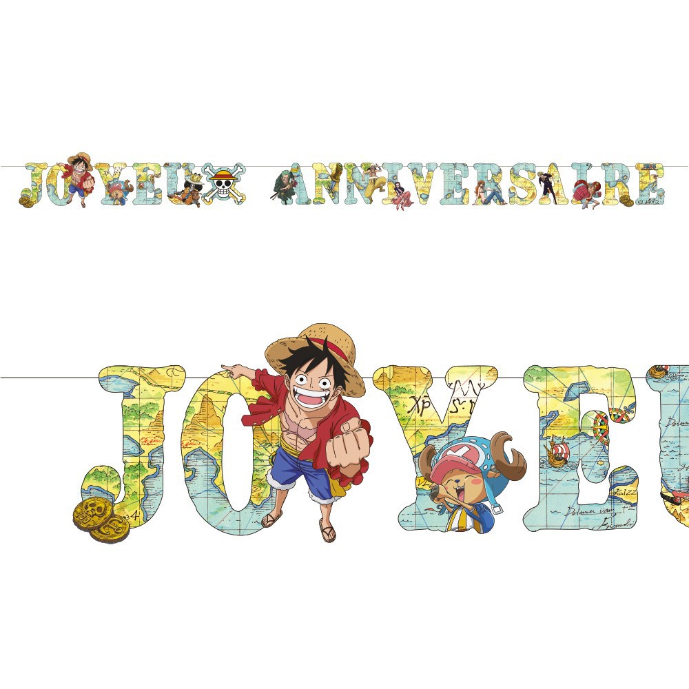 Guirlande Joyeux Anniversaire One Piece pour l'anniversaire de votre enfant  - Annikids