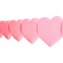 GUIRLANDE PAPIER COEUR 6M ROSE