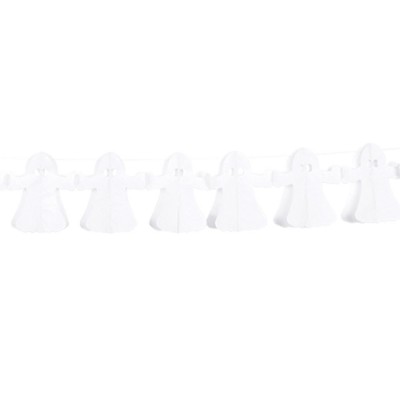 GUIRLANDE PAPIER FANTÔME BLANC 4M