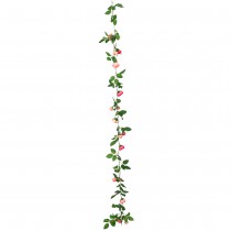 GUIRLANDE ROSES RONSARD ARTIFICIELLES 2.30M ROSE