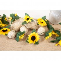 GUIRLANDE TOURNESOL ARTIFICIEL 2.3M JAUNE