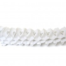 GUIRLANDE ZINNIA PAPIER SOIE BIO 4M BLANC