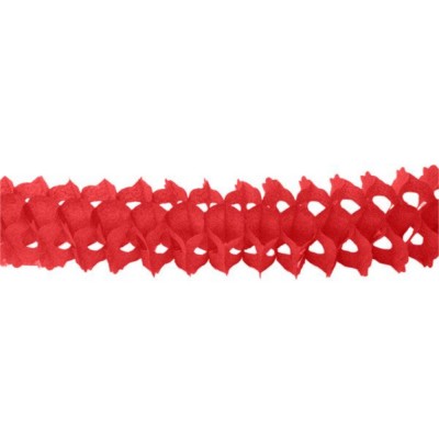 GUIRLANDE ZINNIA PAPIER SOIE BIO 4M ROUGE