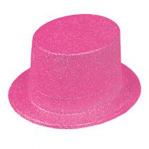HAUT DE FORME PAILLETÉ FLUO ROSE