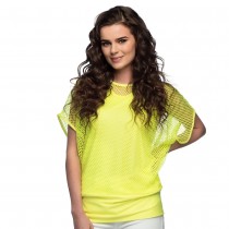 HAUT JAUNE FLUO DOUBLURE RÉSILLE FEMME