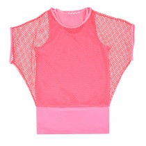 HAUT ROSE FLUO DOUBLURE RÉSILLE FEMME