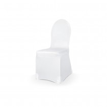 HOUSSE DE CHAISE TISSU ÉLASTIQUE MAT BLANC