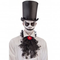 JABOT EN DENTELLE ADULTE NOIR