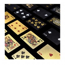 JEU 54 CARTES PREMIUM CASINO 5.9X9X2CM OR NOIR