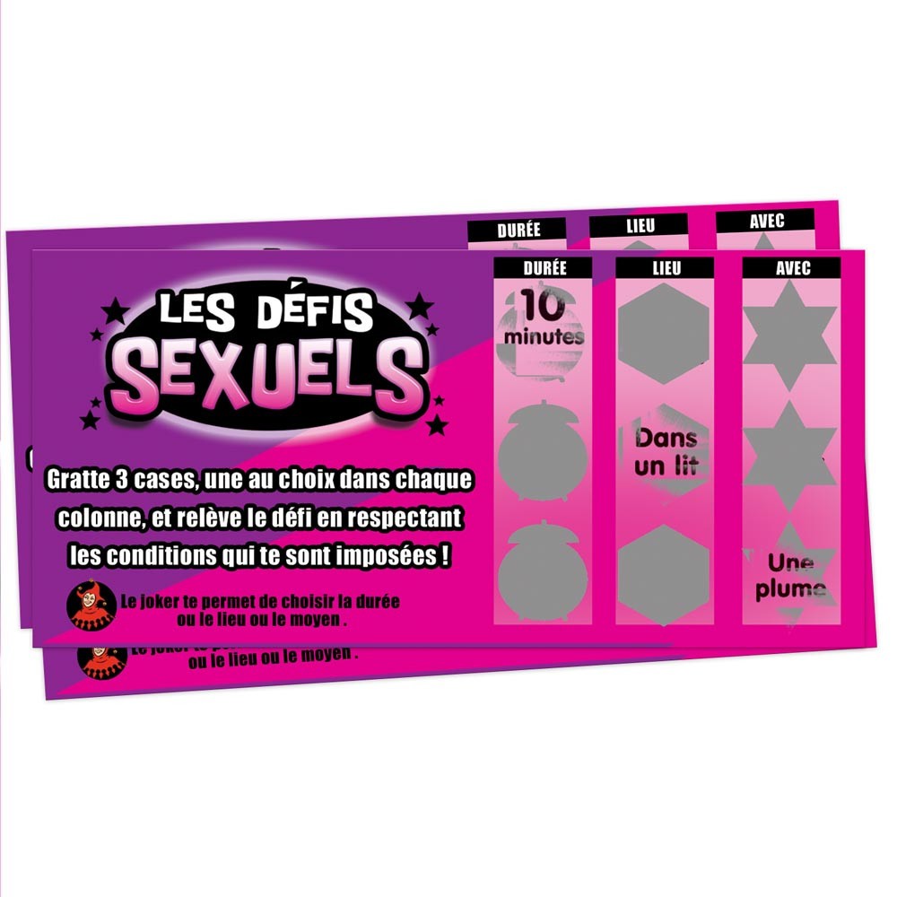 JEU À GRATTER LES DÉFIS SEX