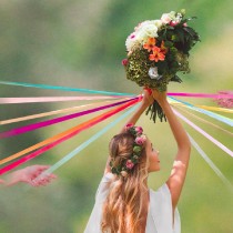 JEU ANIMATION RONDE DES RUBANS BOUQUET MARIÉE